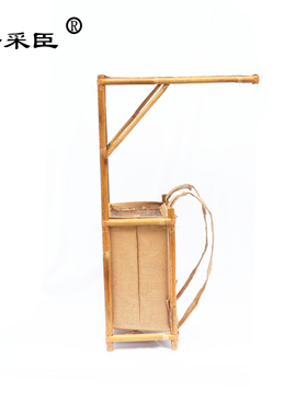 宁采臣背篓竹制书生书童背书箱行脚僧状元箱古装道具竹编徒步背包