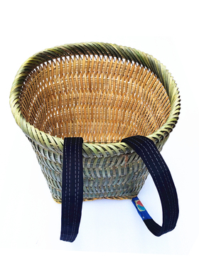 背篓竹制布背带家用农用建筑工地优质竹编背篼楠竹加固加密加大号