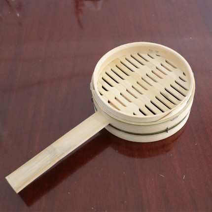 蒸笼小商用浅口竹制小笼包笼屉单边长手柄包工坊不锈钢钉绑扎包邮