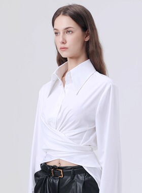 关晓彤 同款 ALAB法式GENTLEWOMEN设计感法式袖扣衬衫