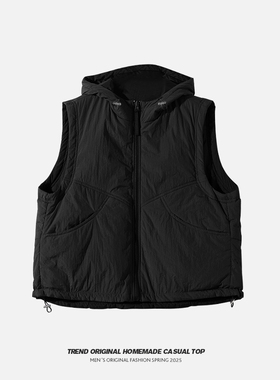 SOINKU洋气两面穿马甲设计感外穿防风2025早秋初冬季保暖宽松百搭