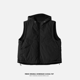 SOINKU洋气两面穿马甲设计感外穿防风2025早秋初冬季保暖宽松百搭