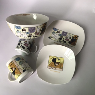 姆明碗泡面碗餐具姆明马克杯一套