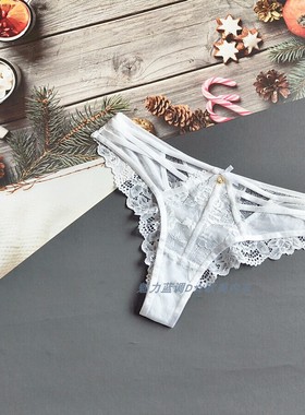三90-180斤 南非INT白色镂空蕾丝钻饰性感大码中腰女半臀三角裤