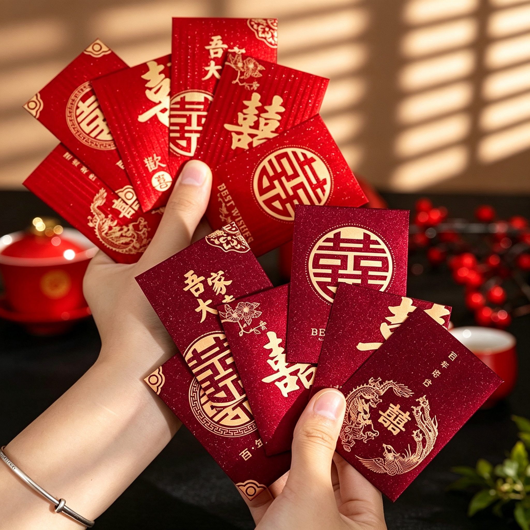 结婚专用迷你红包烫金接亲堵门塞门创意婚礼小号喜字新款利是封