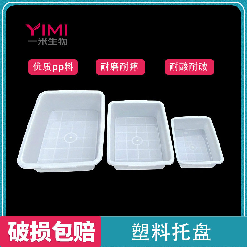 塑料托盘白色长方形试剂瓶托盆教学仪器实验室多功能实验室PP