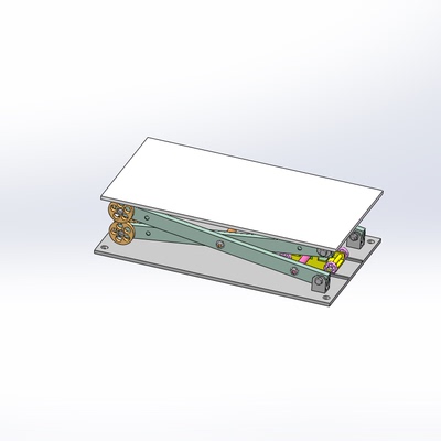 45.液压杆升降机构solidworks2020模型带约束和运动仿真参数