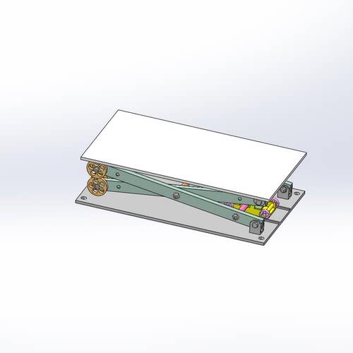 45.液压杆升降机构solidworks2020模型带约束和运动仿真参数