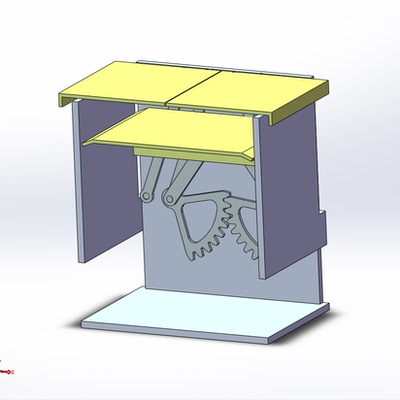 234.桌面加长机构solidworks2020模型带约束和运动仿真参数
