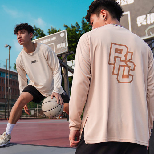 美式篮球长袖男跑步速干衣男春夏