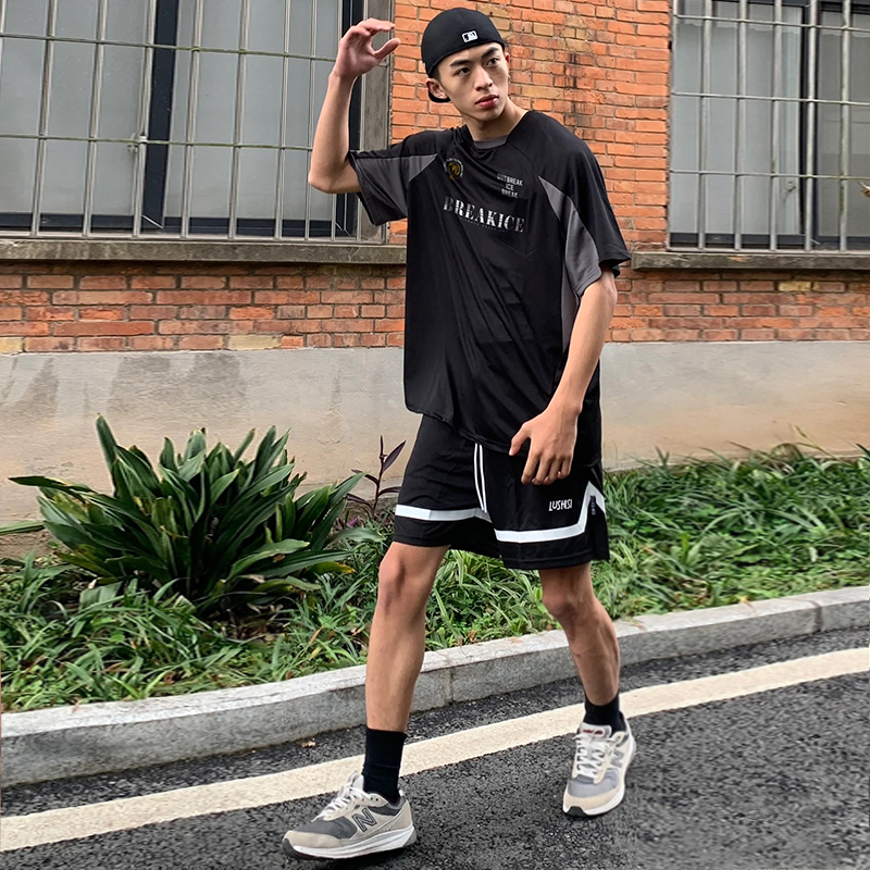 破冰BKCXZICE美式足球服运动短袖投篮服篮球训练健身T恤速干衣