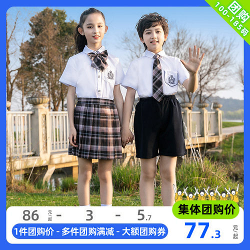 夏季新款刺绣衬衫幼儿园园服