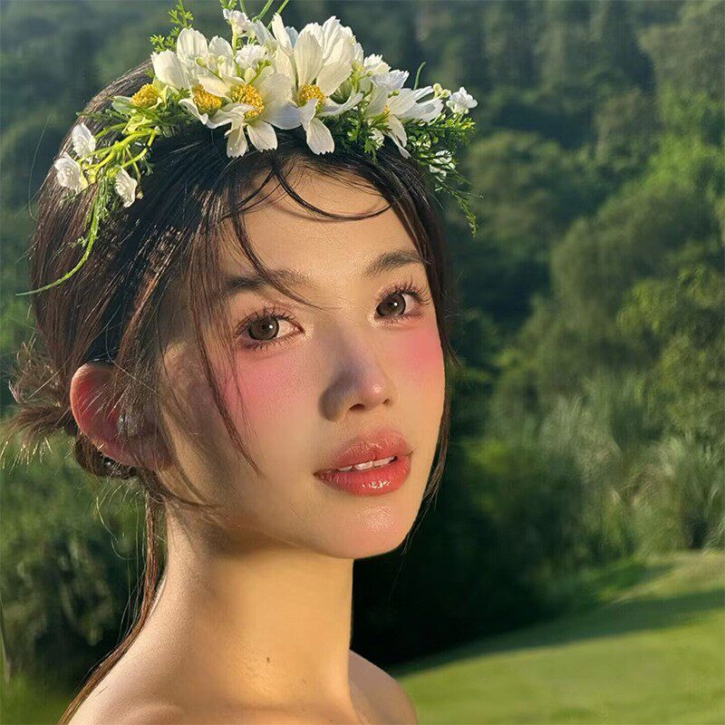 森系新款花朵花环发饰