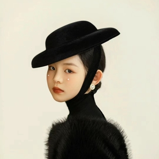 儿童摄影写真拍照帽子舞台走秀表演头饰外景摄影新娘亲子照道具发