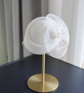 夏遮阳马会英伦复古百搭网红新娘晚宴礼仪礼帽女赫本风演出头饰