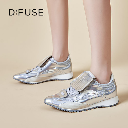 迪芙斯春季新款厚底时尚德训鞋女