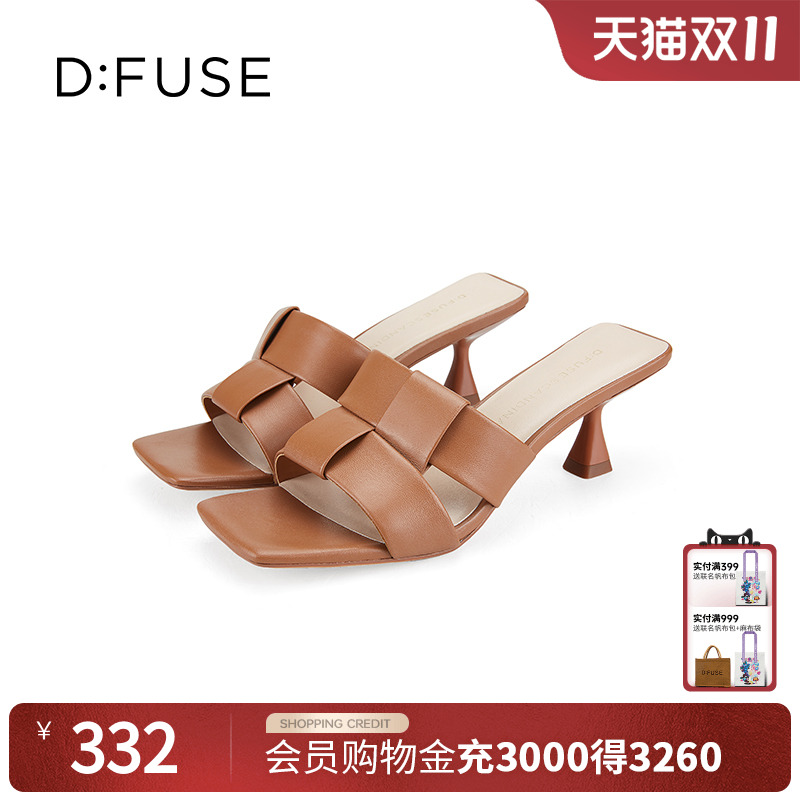 dfuse猫跟凉拖鞋迪芙斯复古