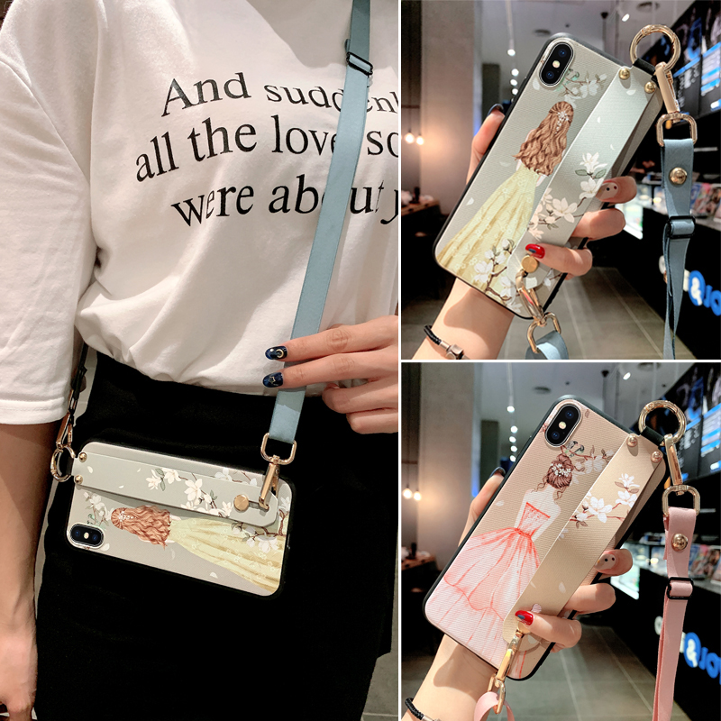 满86.00元可用64.1元优惠券斜挎背带vivoZ5X手机壳Y7S女款Z3X防摔软腕带支架vivoZ1可以背的Y