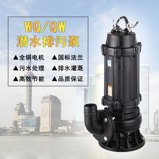 50WQ15 2.2工程排污泵15立方潜水电泵2寸口径污水处理9
