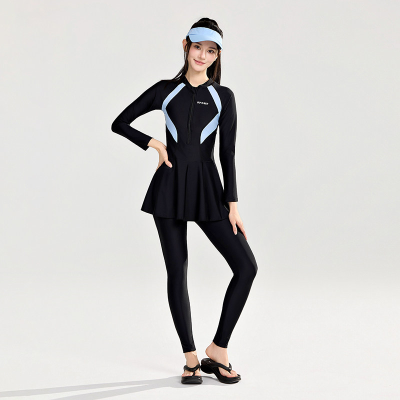 泳衣女分体长袖长裤2026新款冲浪潜水服三件套大码胖mm温泉游泳装