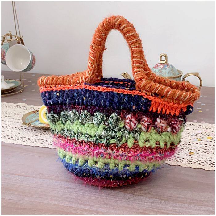 DIY撞色色彩搭配粗线碰撞毛线