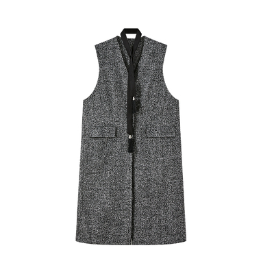 【楊楊专属】薰香2025秋冬新品V领无袖长款马甲M10830