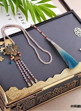 汉服古风配饰加长款仿珍珠璎珞