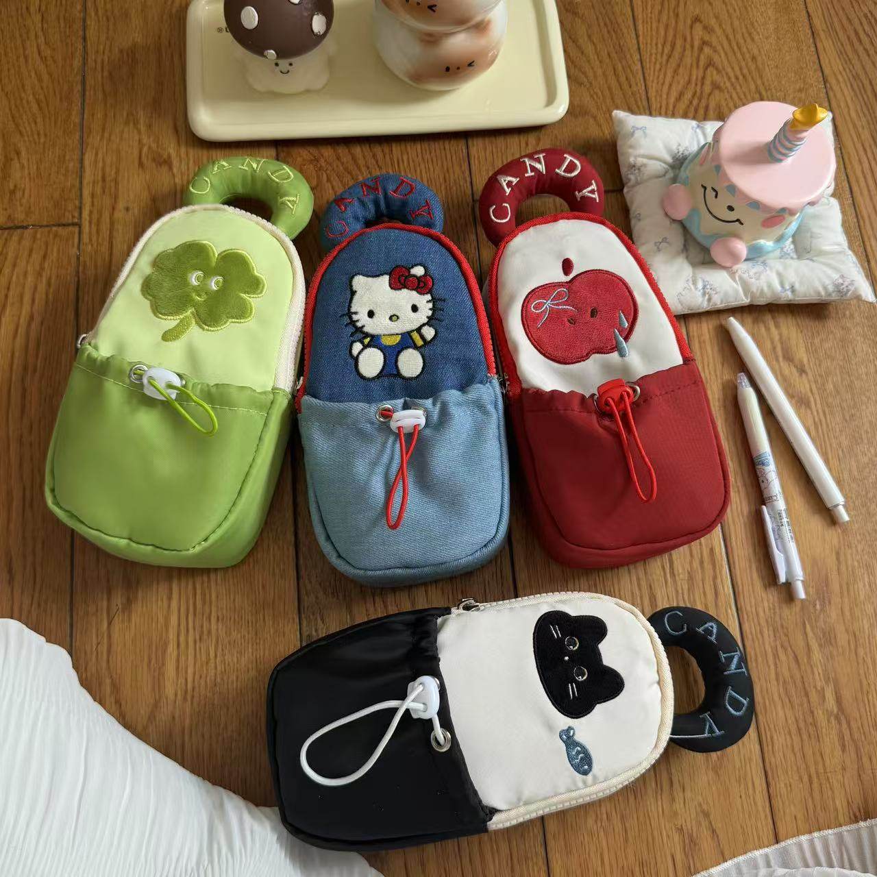 HelloKiy书包笔袋大疆收纳包可爱小众心抽绳手提文具收纳袋,模玩/动漫/周边/娃圈三坑/桌游,lolita洛丽塔包袋,淘宝优惠券,粉丝福利购,淘宝优惠卷