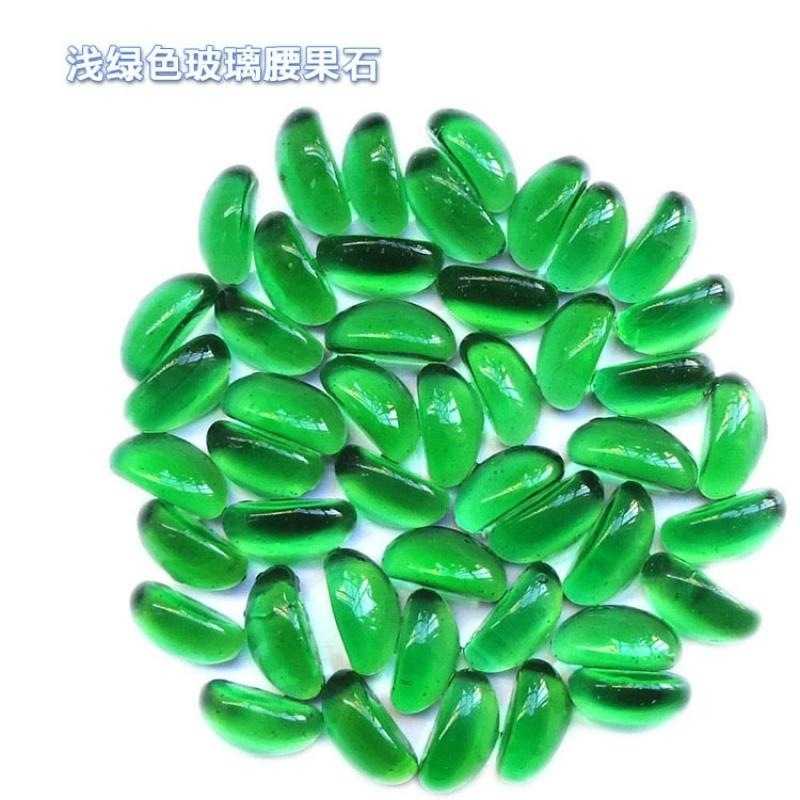 铺底水晶石玻璃石海蓝色水滴形配件玻璃天空蓝镶嵌花瓶鱼缸水族