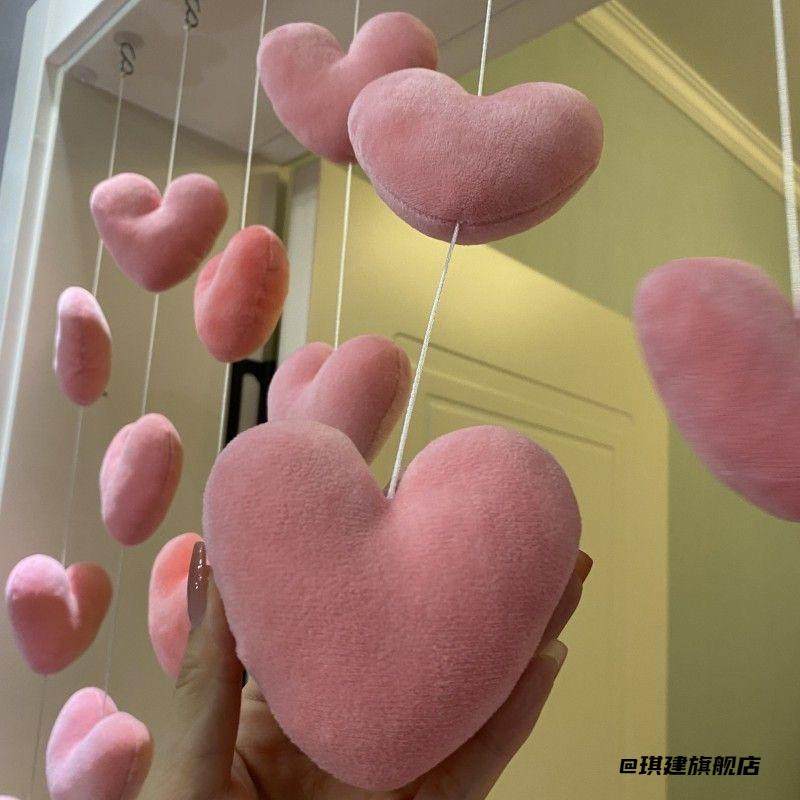创意桃心装饰卧室门门挂件装饰品少女装饰吊饰桃心云朵日系客厅桃,居家布艺,柜类遮挡帘,淘宝优惠券,粉丝福利购,淘宝优惠卷