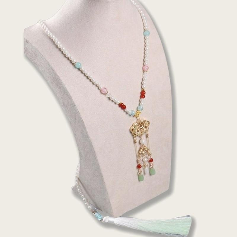 2025装饰品背云长命锁卡通小众高级感平安锁项链女孩颈饰古风,饰品/流行首饰/时尚饰品新,项链,淘宝优惠券,粉丝福利购,淘宝优惠卷