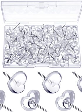 塑料透明爱心图钉造型