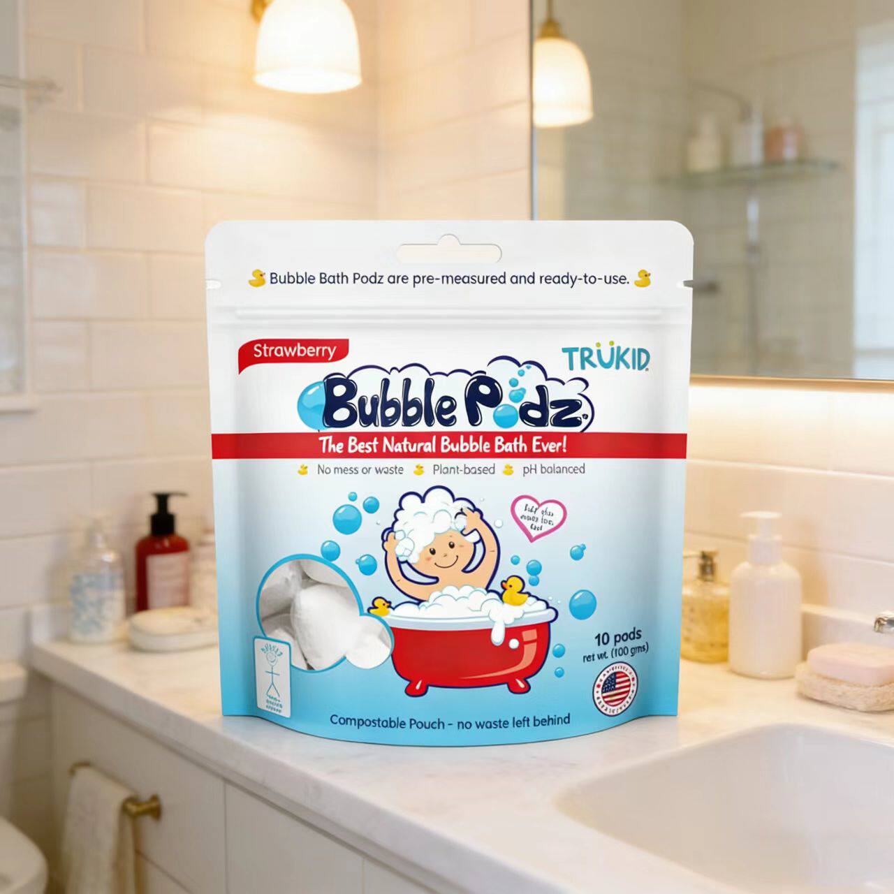 Trukid儿童泡泡浴泡澡球婴儿宝宝沐浴露洗发水超多浴缸沐浴球浴缸