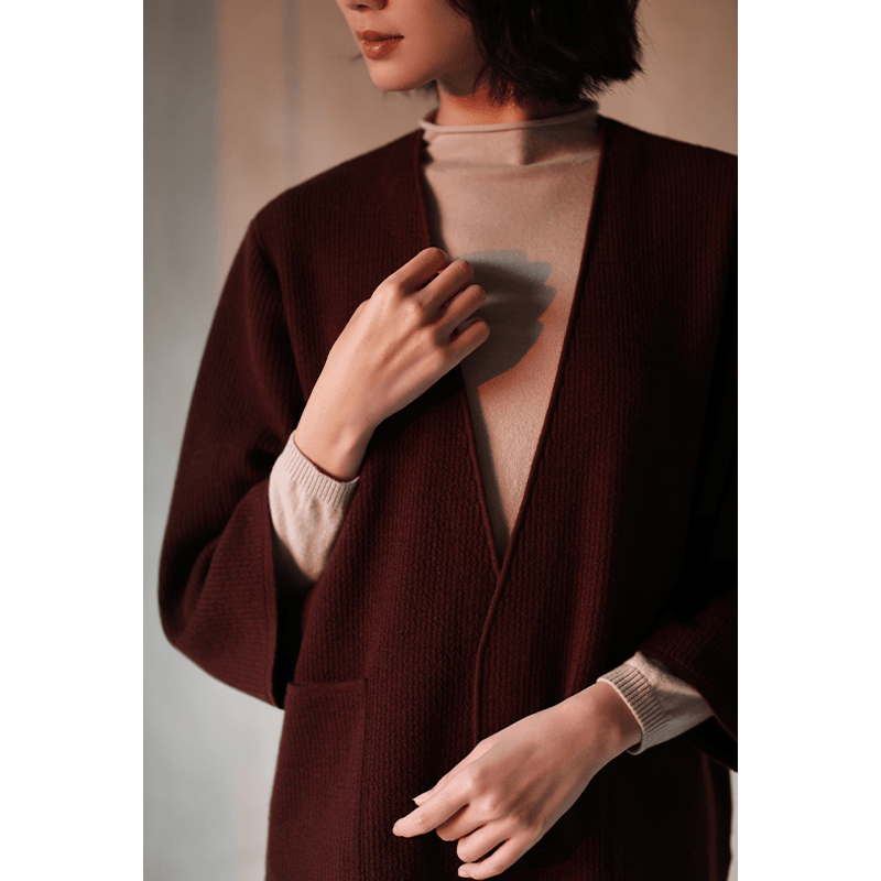 简约针织外套浅秋开衫