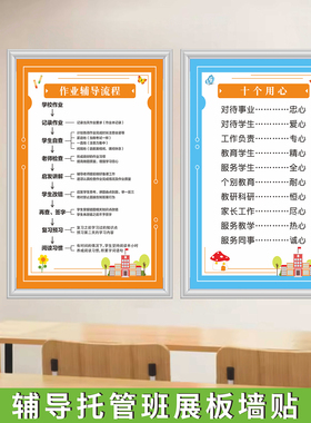 辅导托管班级墙面布置装饰壁贴画