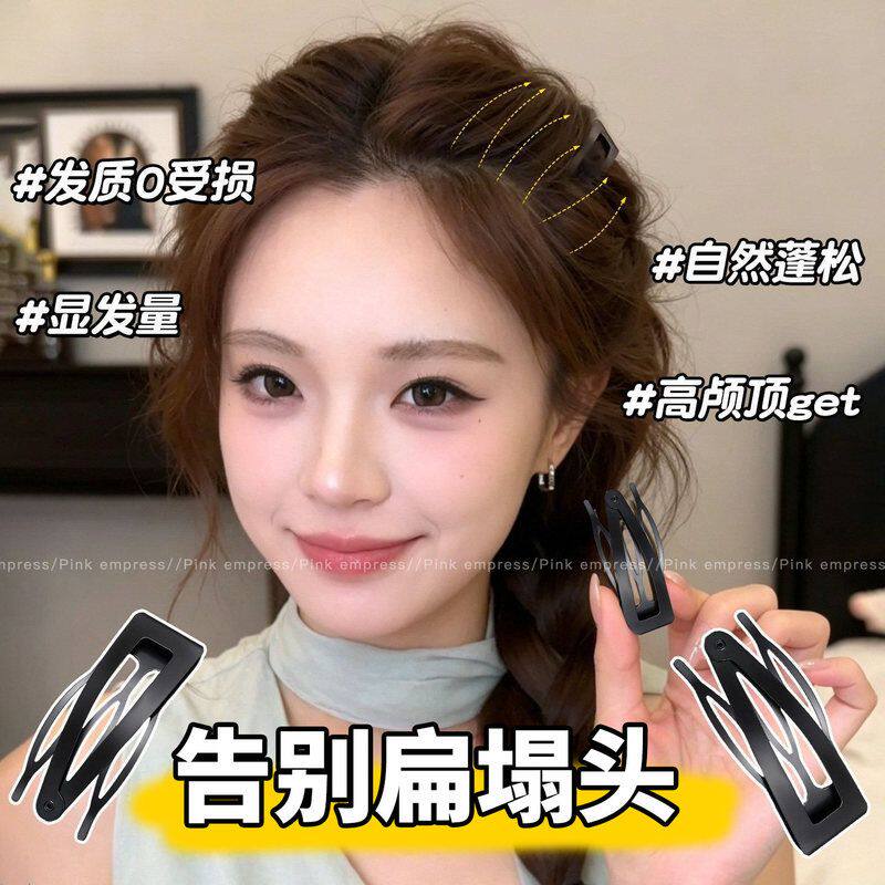 侧边子发夹刘海夹蓬松发卡黑色