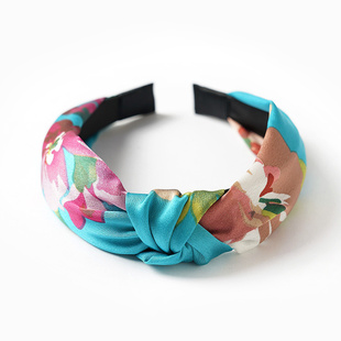 布艺头饰宽边红绿头箍气质百搭打结发箍格纹红绿百搭 家直销韩版