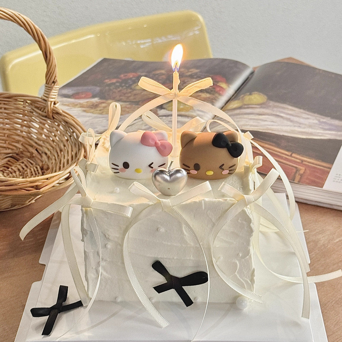 2026情人节kt猫蛋糕装饰摆件2.14情侣节日爱心蜡烛甜品装扮插件,节庆用品/礼品,蛋糕/烘焙装饰用品,淘宝优惠券,粉丝福利购,淘宝优惠卷