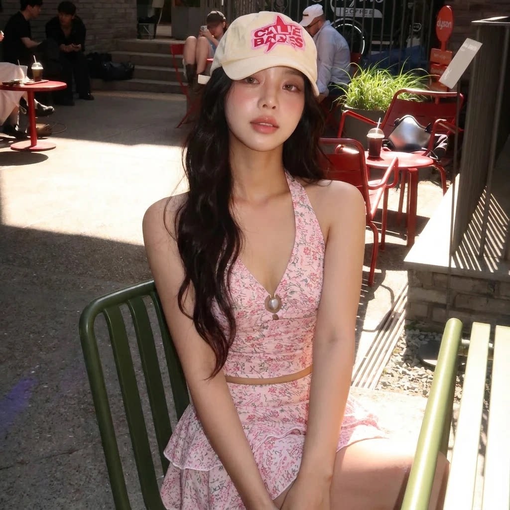 2026新款泳衣女分体裙式高级感粉色度假游泳衣绝美保守温泉