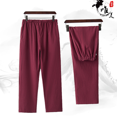 中山装夏季中国风棉麻薄款汉服