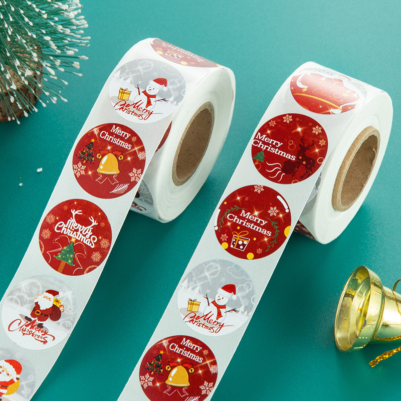 圣诞系列贴纸贴纸吉祥手帐装饰用不干胶封口贴过年封口标签贴纸