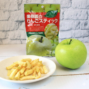 日本直果树园苹果脆条 青森县产红青苹果干 休闲零食 福冈代购