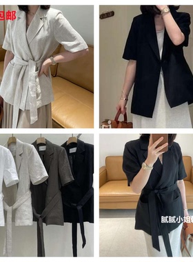 mui2025夏季新款韩国东大门代购 质感短袖西装050111
