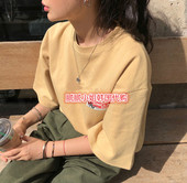 韩国东大门代购 vetiver侏罗纪恐龙印花短袖 T恤