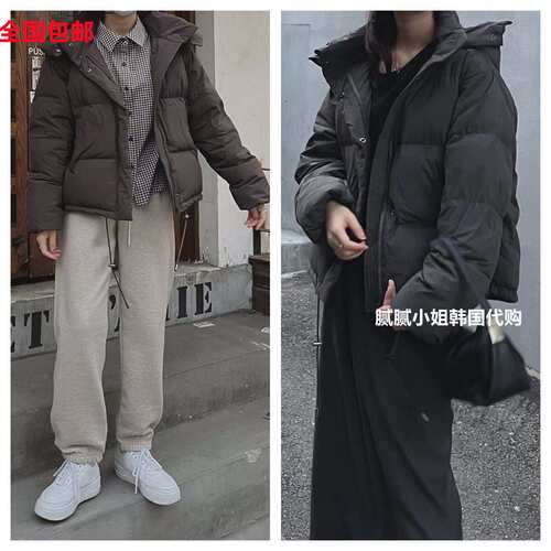 韩国东大门 Grand Boul103103秋冬 1oo鸭绒质感赞连帽羽绒服