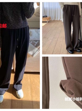 la magies2025冬韩国东大门代购 微绒绑带休闲裤103003