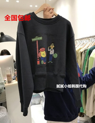 25冬季女装韩国东大门代购rosie卡通印花圆领卫衣