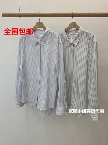 韩国东大门代购 MONIQUE 春新 春新 条纹衬衫
