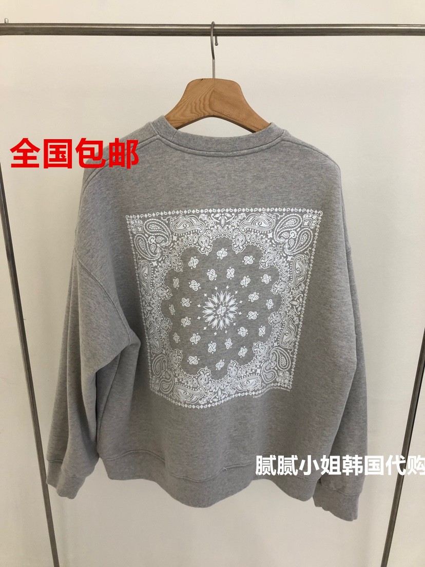 MARAN韩国东大门代购26春新款时尚印花圆领长袖卫衣女