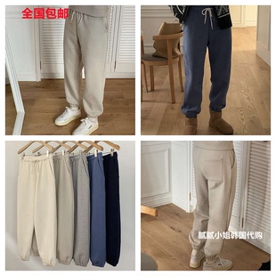韩国 高品质Brunch111304 秋冬 80棉 加绒 磨毛 经典好穿卫裤